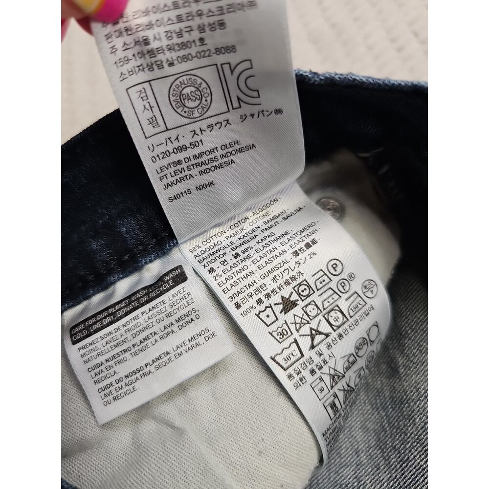 Levis 514 Jeans Mens 30 X 32 Dark Wash Straight 5 Pocket Denim - Picture 4 of 8